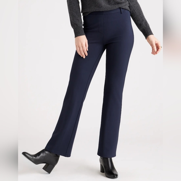 Quince Pants - NWT Quince Ultra-Stretch Ponte Bootcut Pant Navy Sz XL